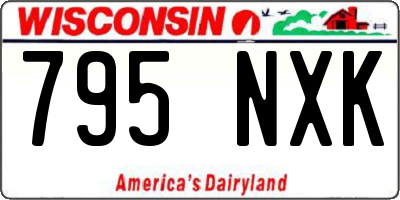 WI license plate 795NXK
