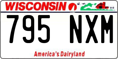WI license plate 795NXM