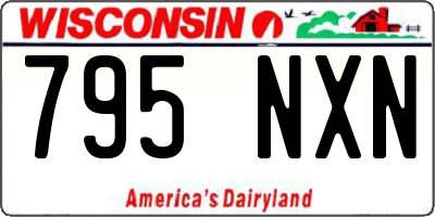 WI license plate 795NXN