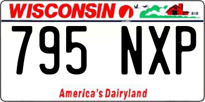 WI license plate 795NXP