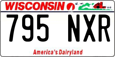WI license plate 795NXR