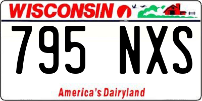 WI license plate 795NXS