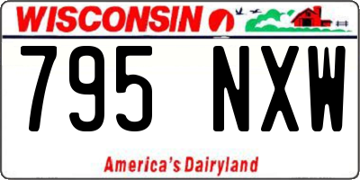 WI license plate 795NXW