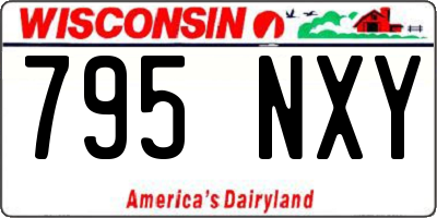 WI license plate 795NXY