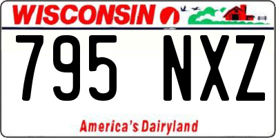 WI license plate 795NXZ