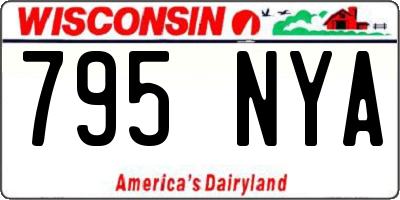 WI license plate 795NYA