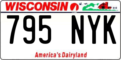 WI license plate 795NYK
