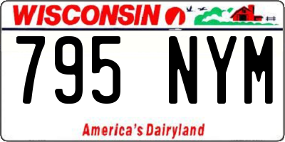 WI license plate 795NYM