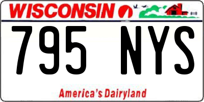 WI license plate 795NYS