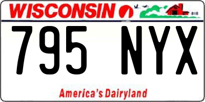 WI license plate 795NYX