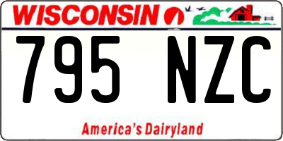 WI license plate 795NZC