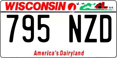 WI license plate 795NZD