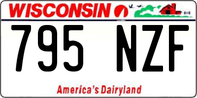 WI license plate 795NZF