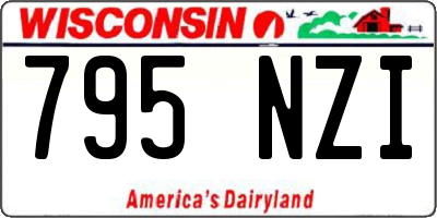 WI license plate 795NZI