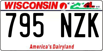 WI license plate 795NZK