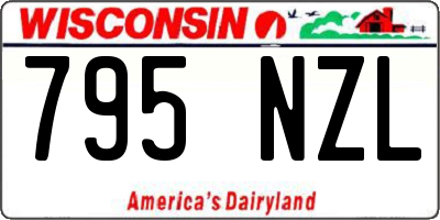 WI license plate 795NZL