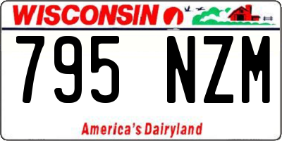 WI license plate 795NZM
