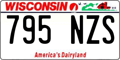 WI license plate 795NZS