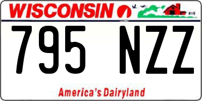 WI license plate 795NZZ