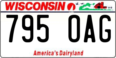WI license plate 795OAG
