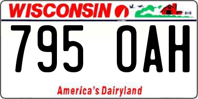 WI license plate 795OAH