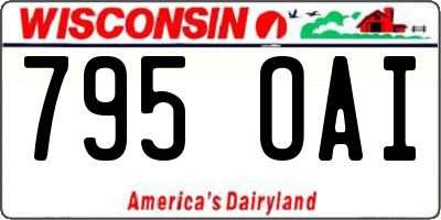 WI license plate 795OAI