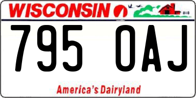WI license plate 795OAJ