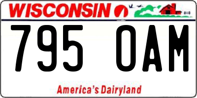 WI license plate 795OAM