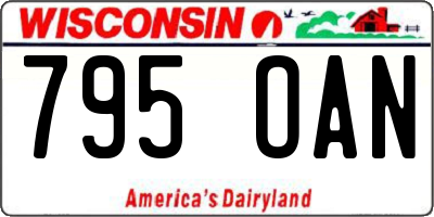 WI license plate 795OAN