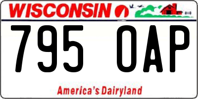 WI license plate 795OAP