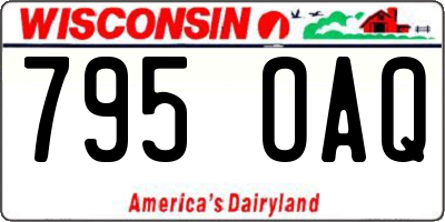 WI license plate 795OAQ