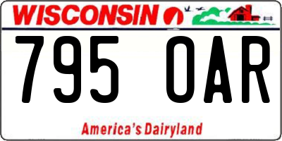 WI license plate 795OAR