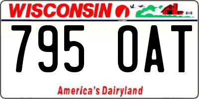 WI license plate 795OAT