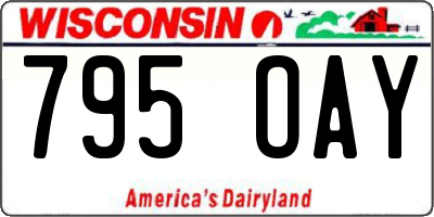 WI license plate 795OAY