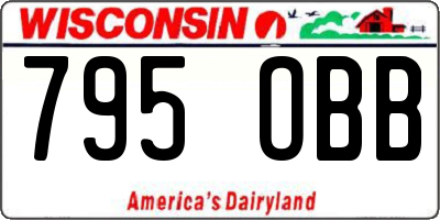 WI license plate 795OBB