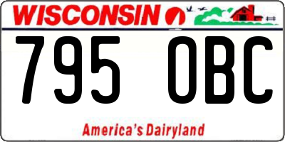 WI license plate 795OBC
