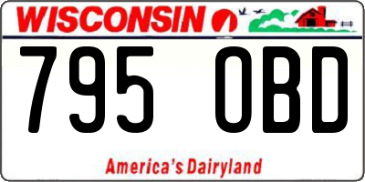 WI license plate 795OBD