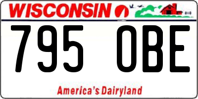 WI license plate 795OBE