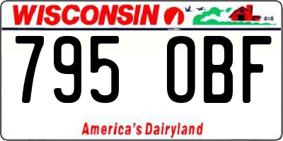 WI license plate 795OBF