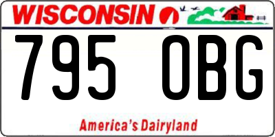 WI license plate 795OBG