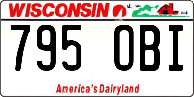 WI license plate 795OBI