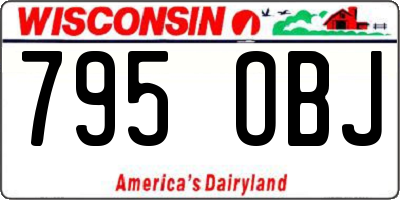 WI license plate 795OBJ