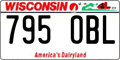 WI license plate 795OBL