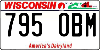 WI license plate 795OBM