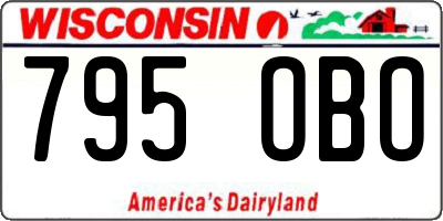 WI license plate 795OBO