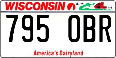 WI license plate 795OBR