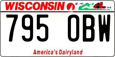 WI license plate 795OBW
