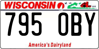 WI license plate 795OBY