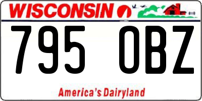 WI license plate 795OBZ