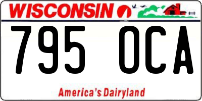 WI license plate 795OCA